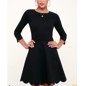Cumulonimbus Clouds Black Skater Dress